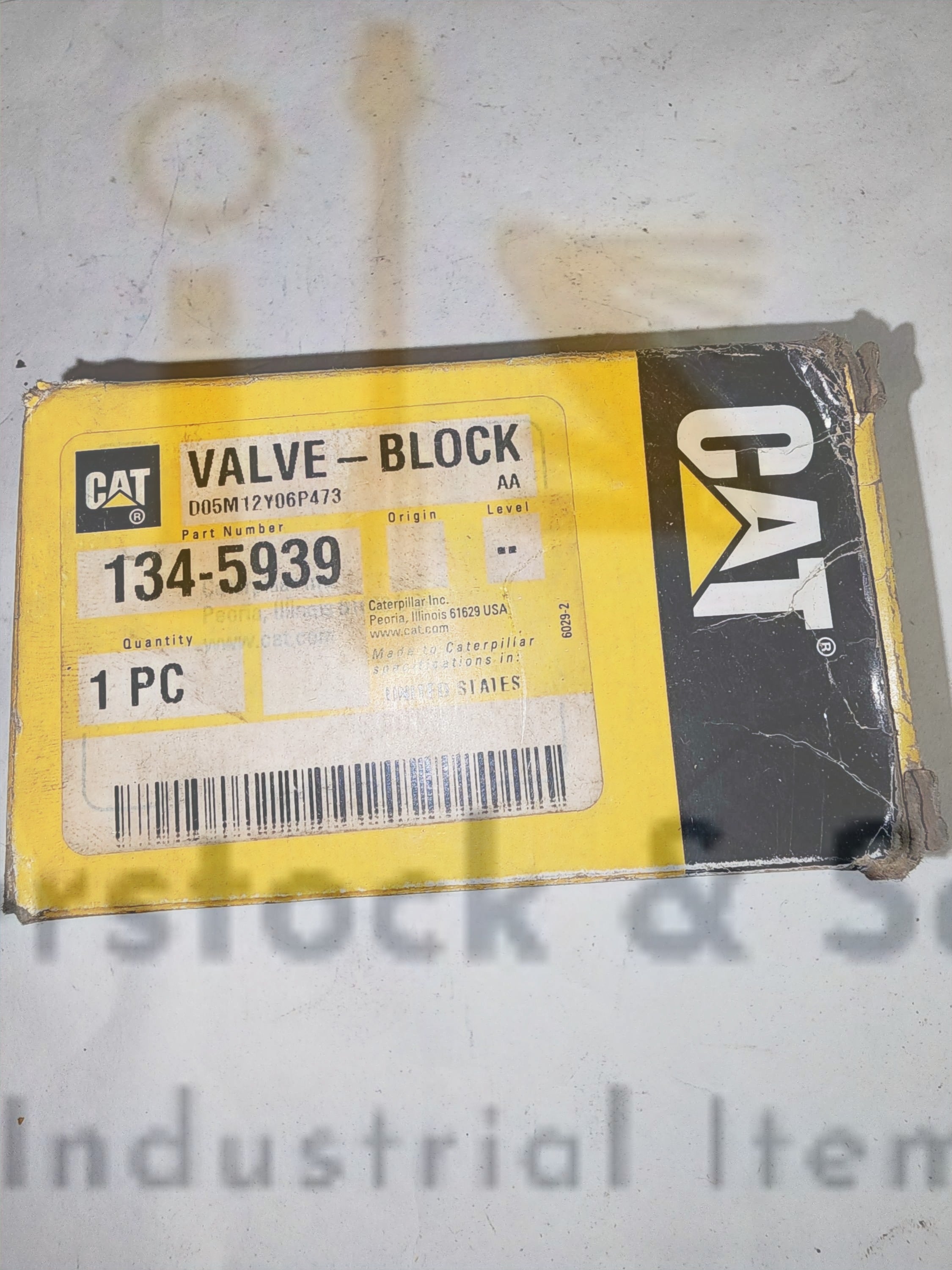 Genuine Caterpillar 134-5939 Valve Block | OEM CAT 1345939 | New Old Stock (NOS)