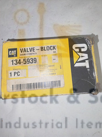 Genuine Caterpillar 134-5939 Valve Block | OEM CAT 1345939 | New Old Stock (NOS)