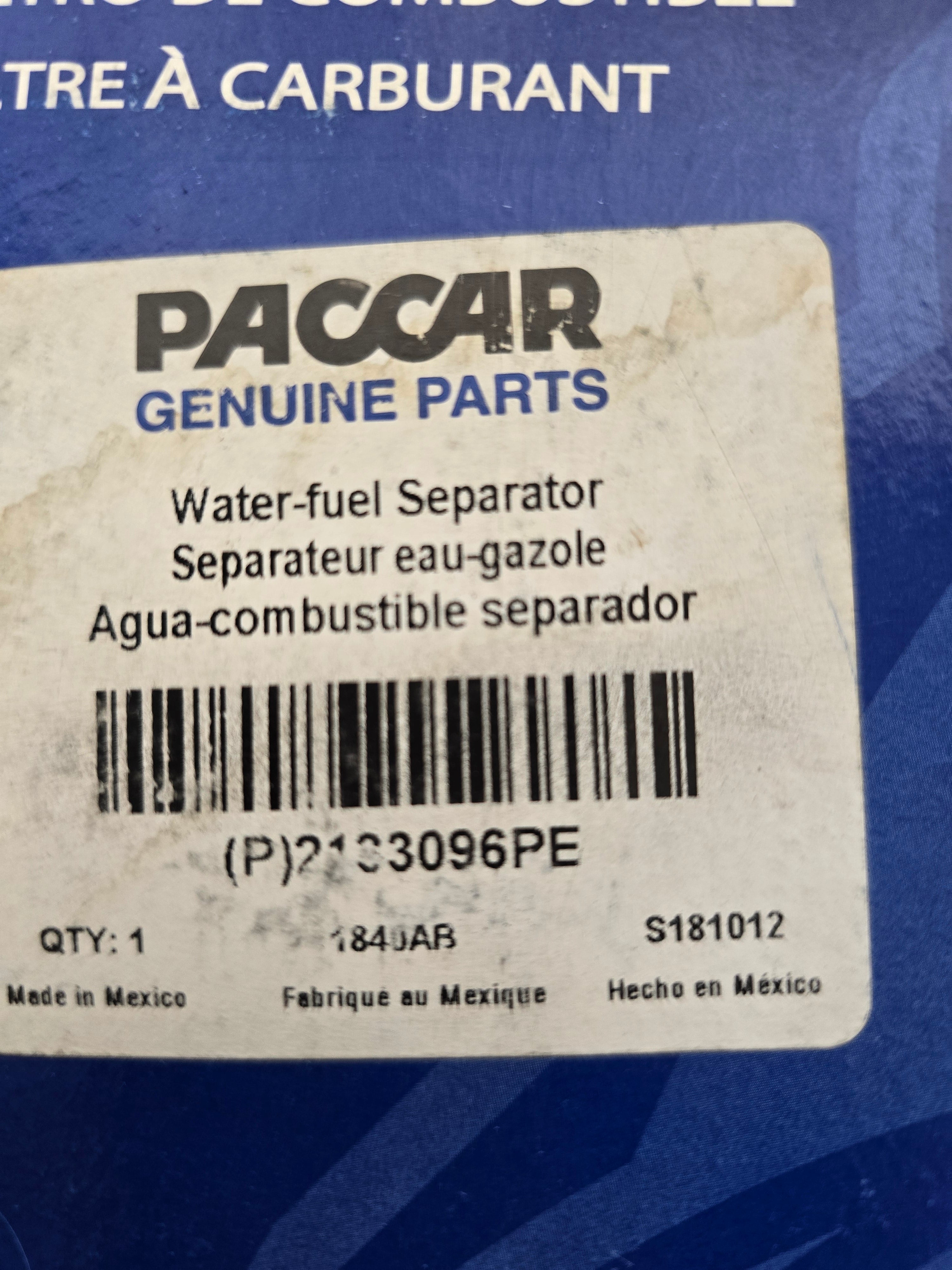P2133096PE | PACCAR GENUINE WATER-FUEL SEPARATOR FILTER
