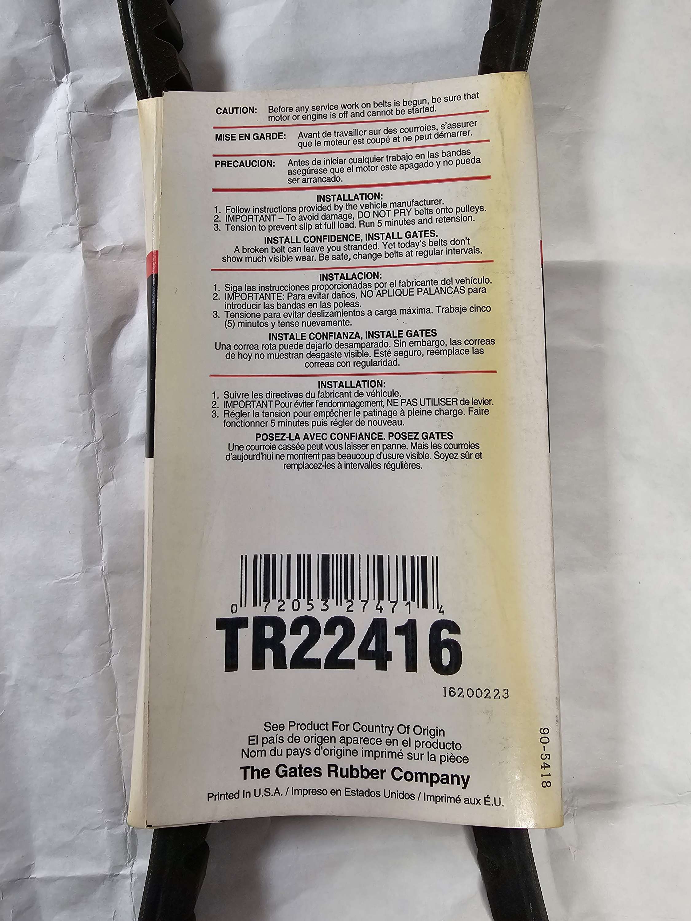 Gates TR22416 Truck and Bus Series Belt