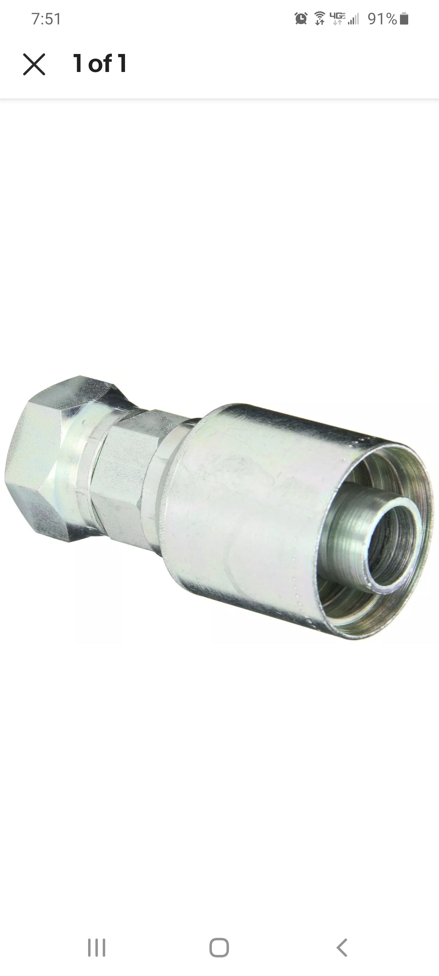 43016U612 Eaton Weatherhead Coll-O-Crimp Fitting