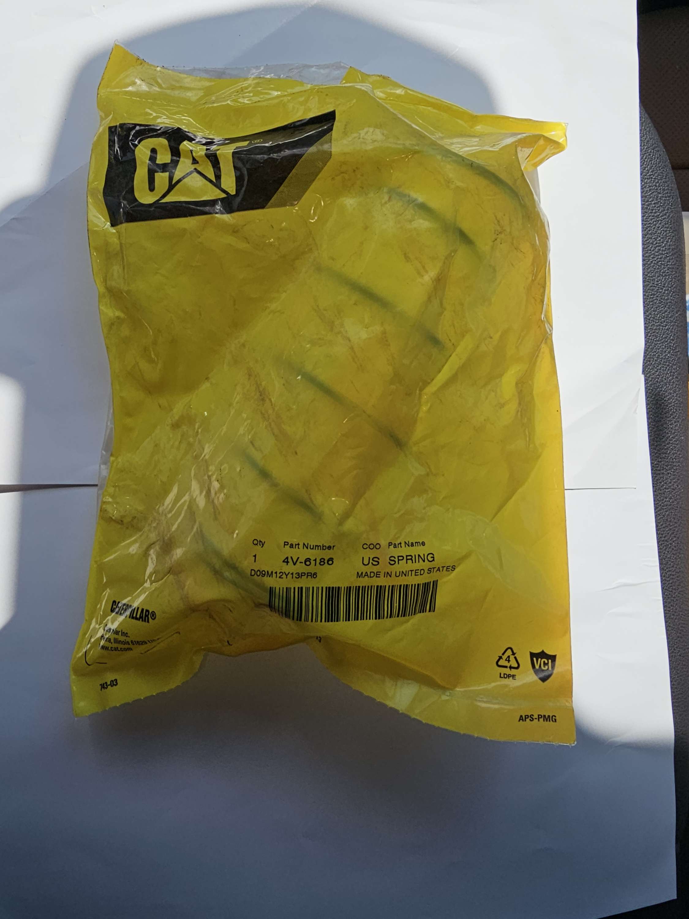 4V-6186 US Spring Caterpillar CAT OEM 4V6186