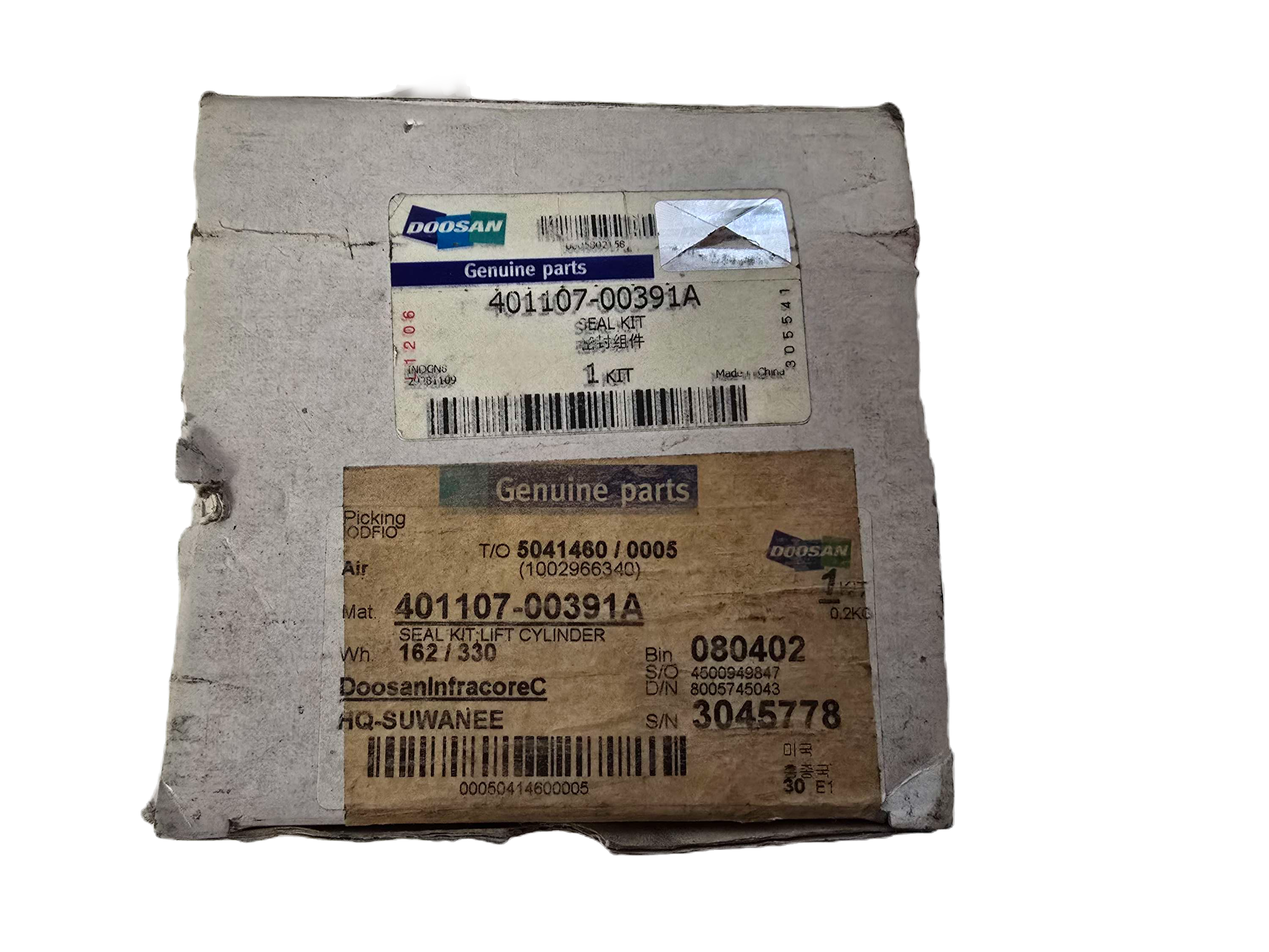 401107-00391A Genuine Doosan 160 SEAL KIT BOOM-LIFT CYLINDER