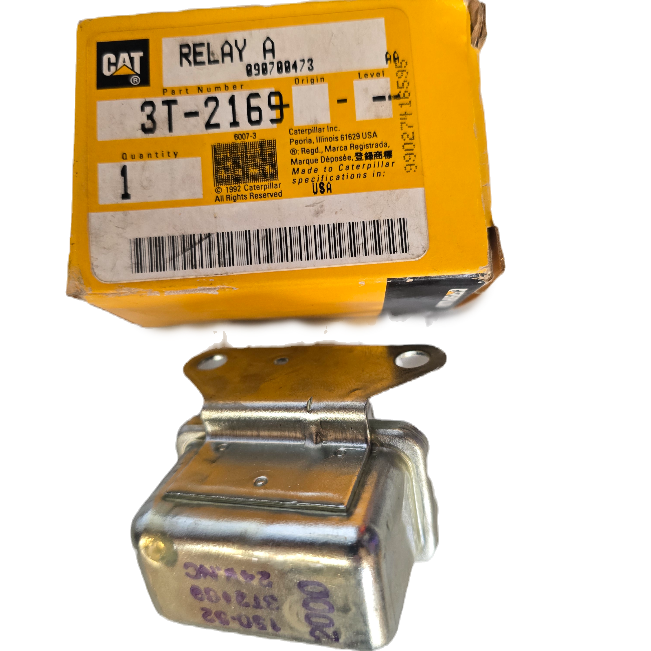 CAT P/N | 3T-2169 OEM 24v NC Warning Gauge Relay Caterpillar 3T2169