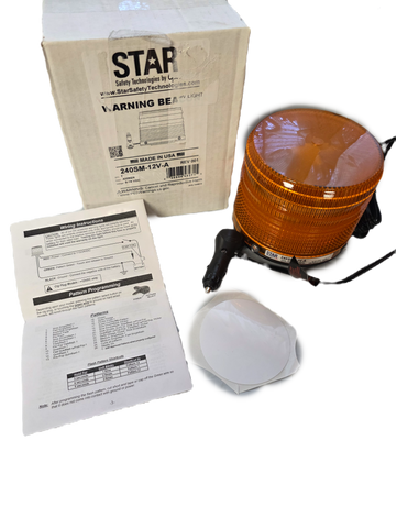 STAR by Grote 240SM-12V-A Amber Strobe Warning Beacon 9-16VDC