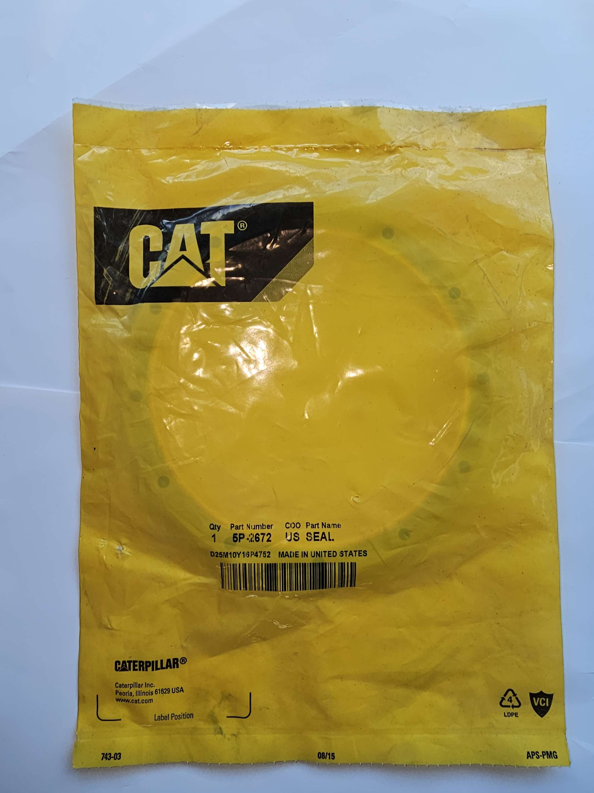 5P-2672 Lip Type Seal Caterpillar CAT 5P2672