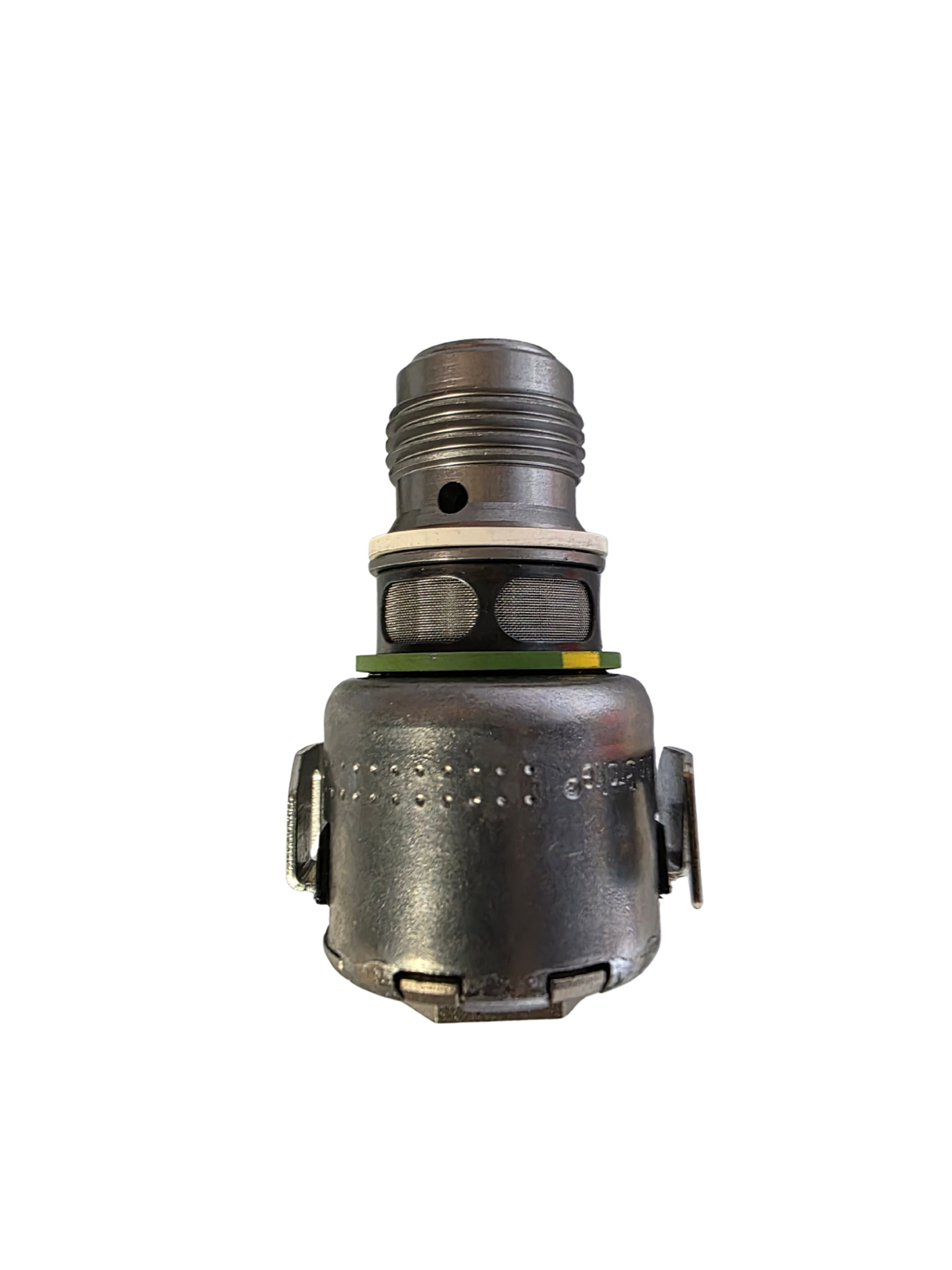 Metal valve or fitting on a white background