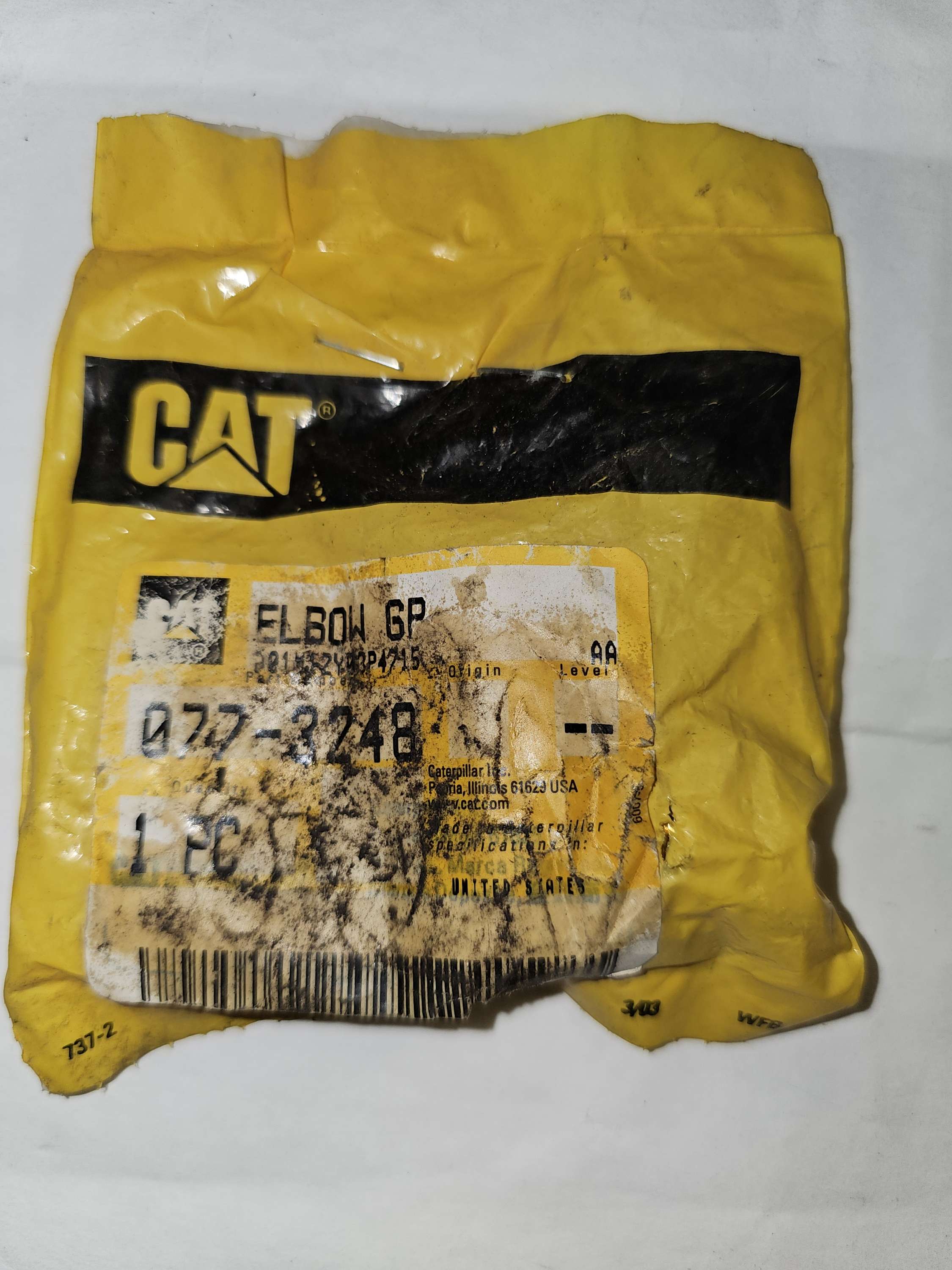 077-3248 Elbow GP Caterpillar CAT 0773248 Brass