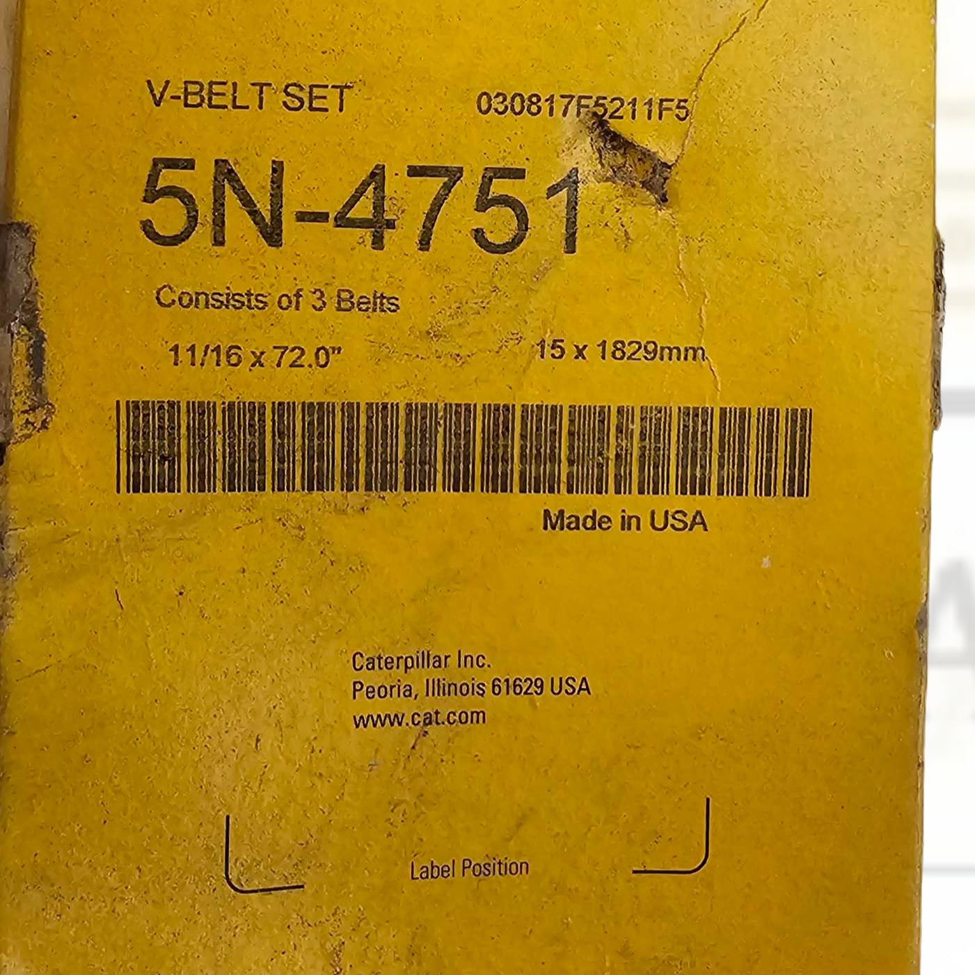 5N-4751 Vee-Belt Set Caterpillar 5N5751