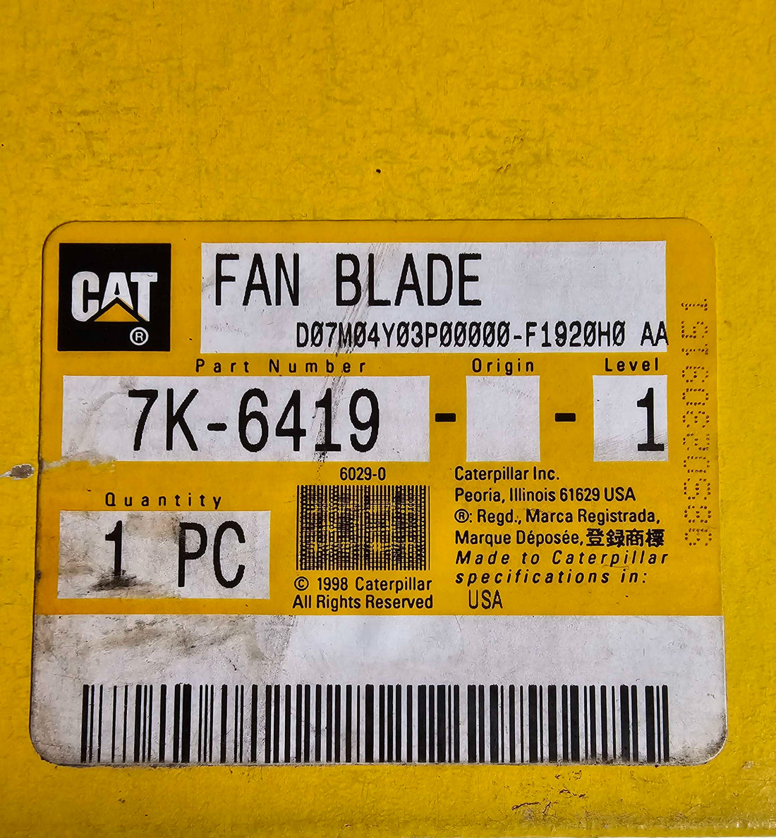 7K-7419 Fan Blade CAT