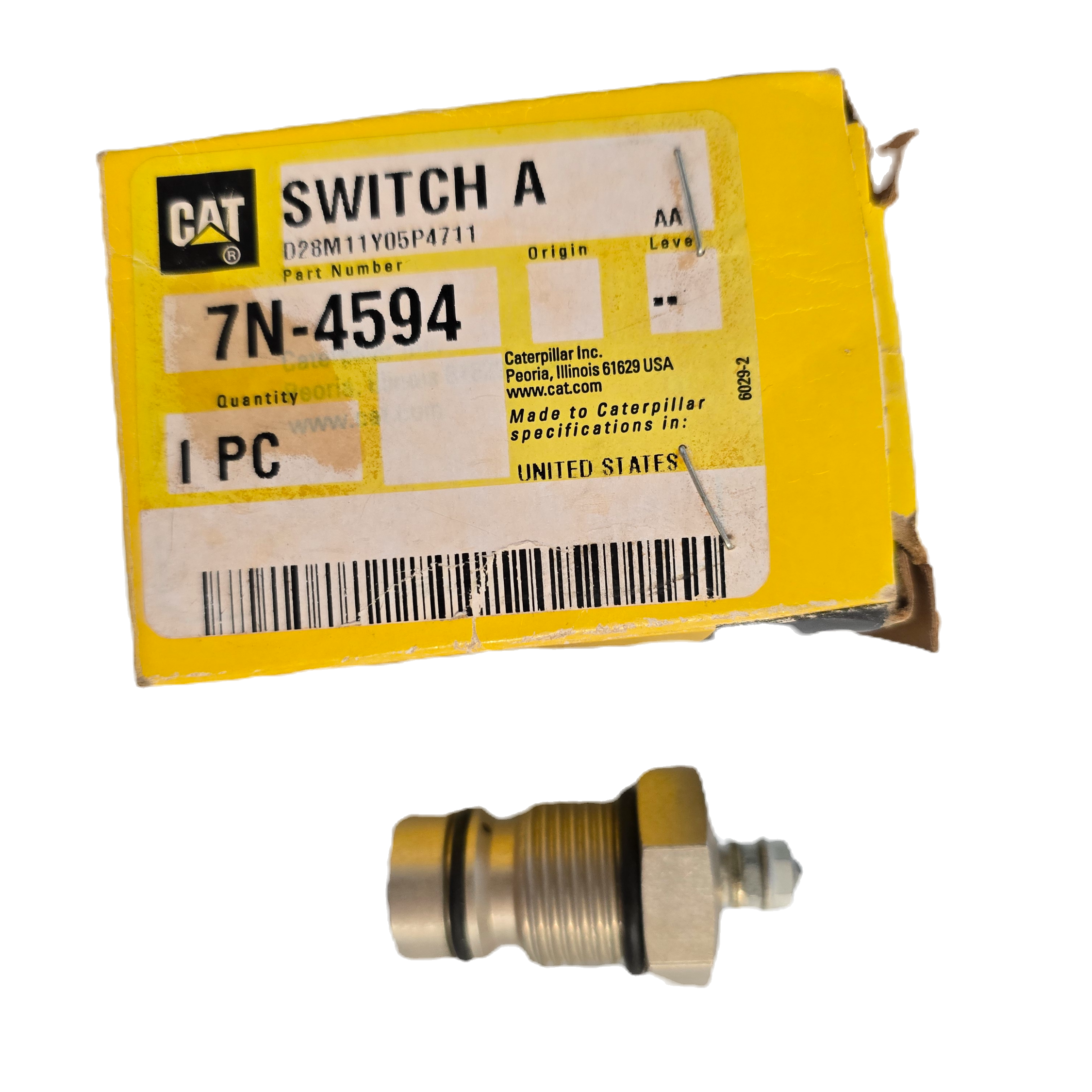 CAT P/N | 7N-4594 OEM Caterpillar Differential 24v Switch Replaced by 598-6