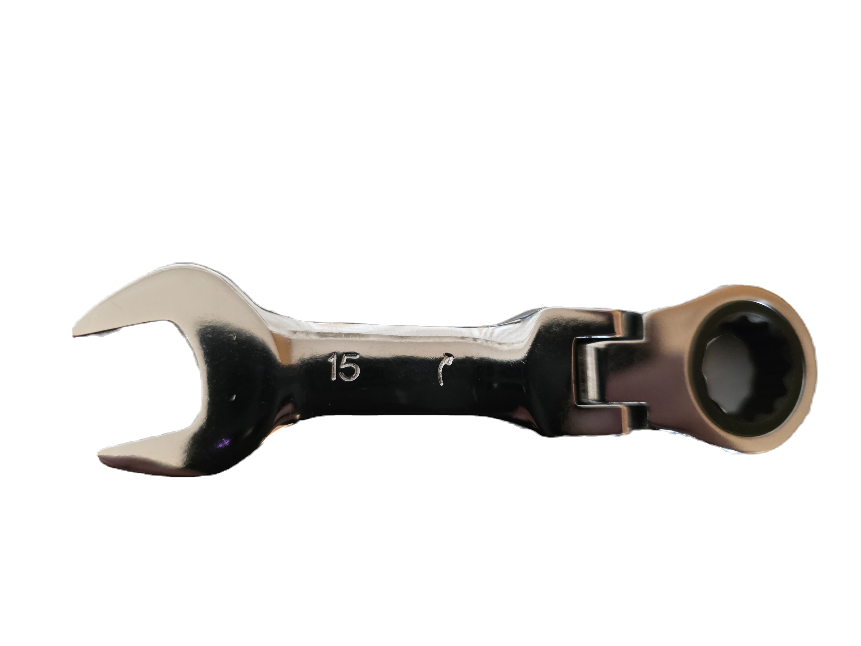 Wakuka 12 pc Stubby Flex Head Ratchet Wrench Set 8-19 w/Rolling Pouch