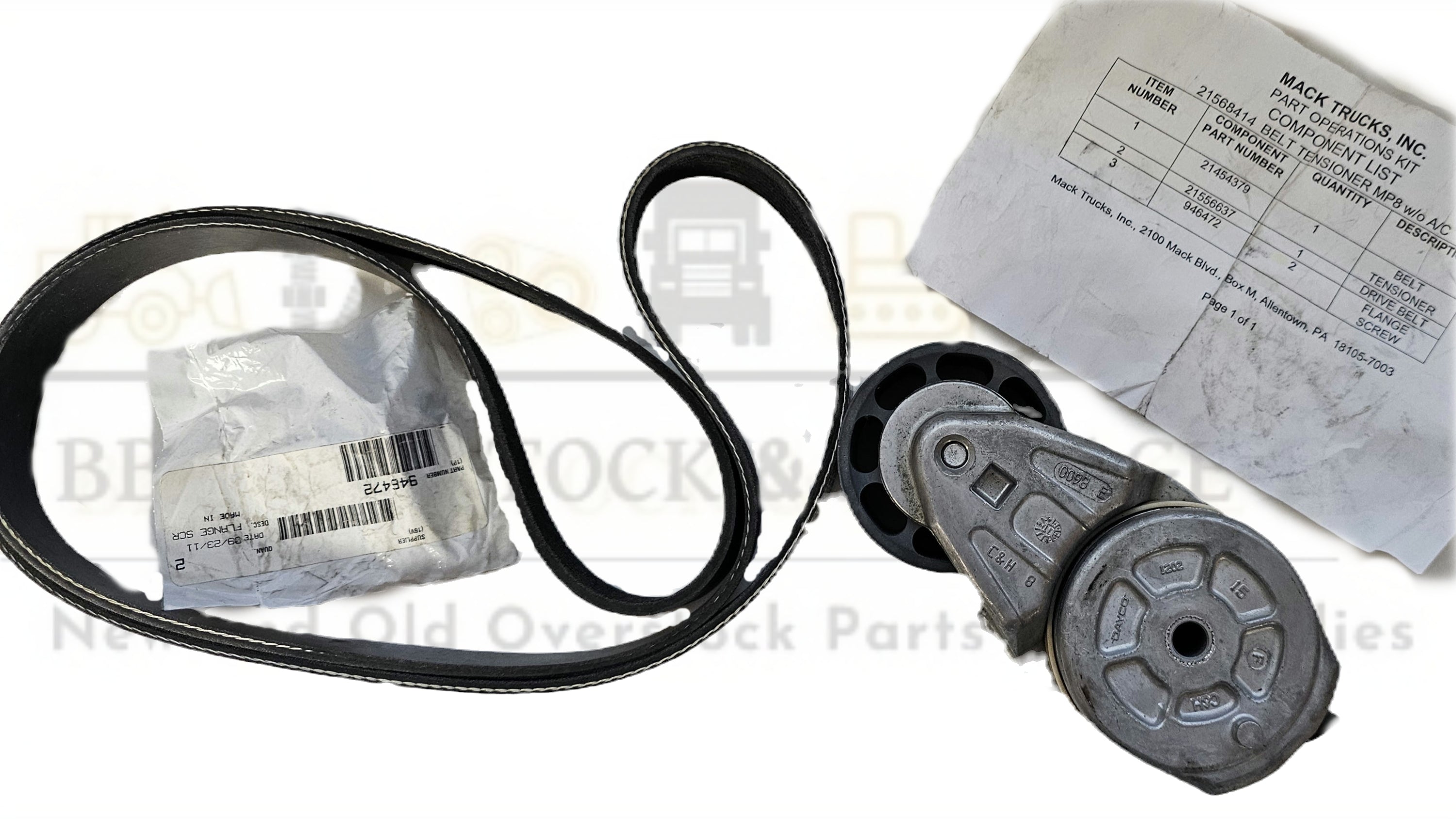 Genuine MACKx 21568414 Accessory-Belt Tensioner Kit