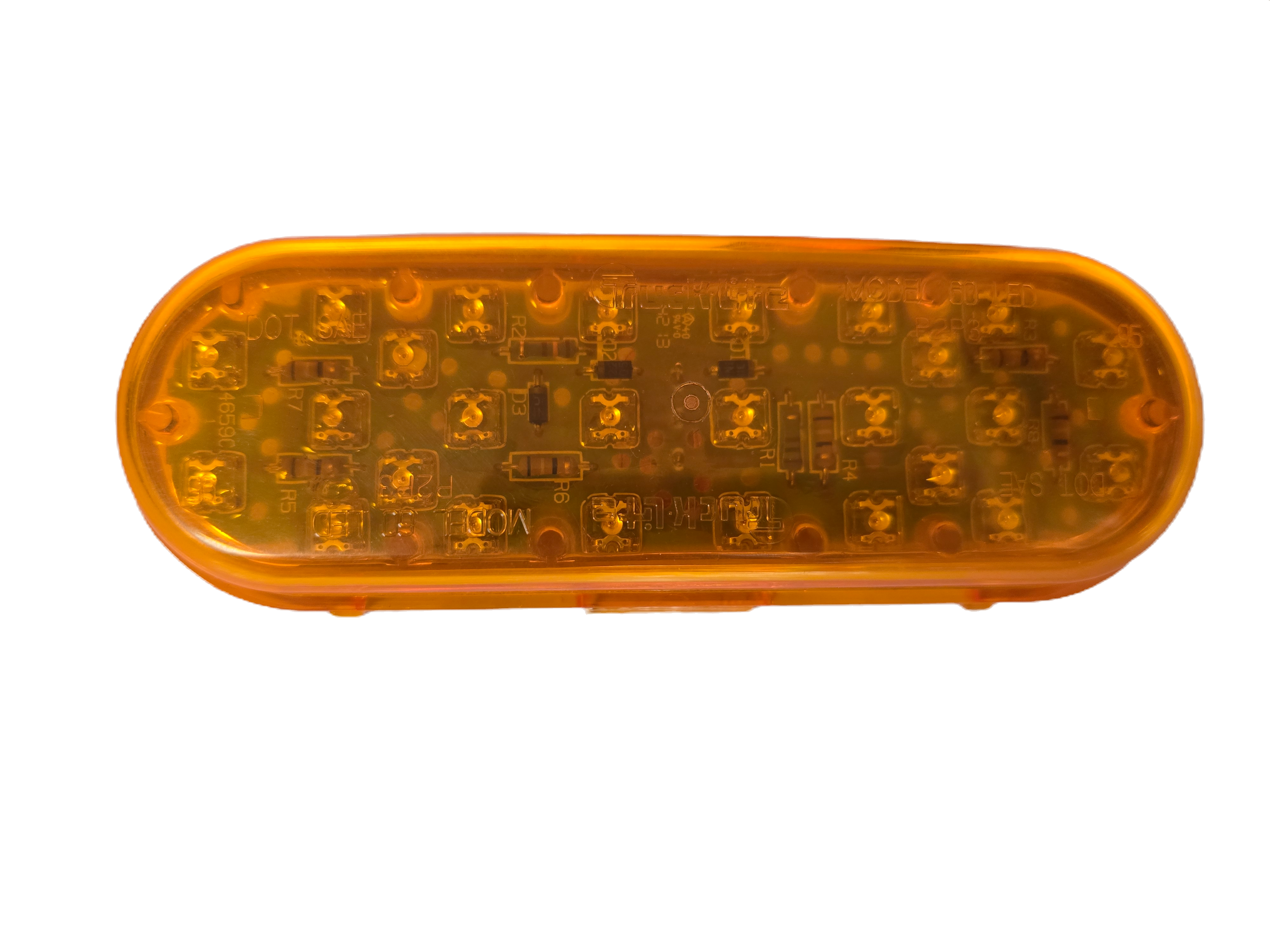 60275Y | Truck-Lite Model 60 (6" Oval) LED Turn Signal Lamp- Amber- 26 Diod