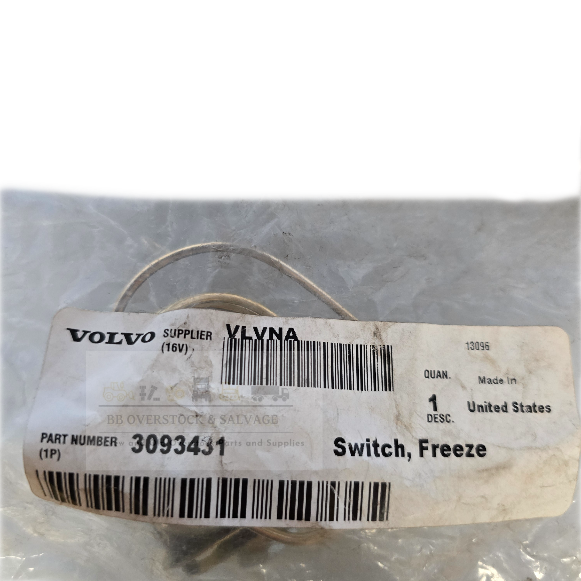 Volvo P/N | 3093431 OEM Preset Thermostat Freeze Switch 6v-24vdc