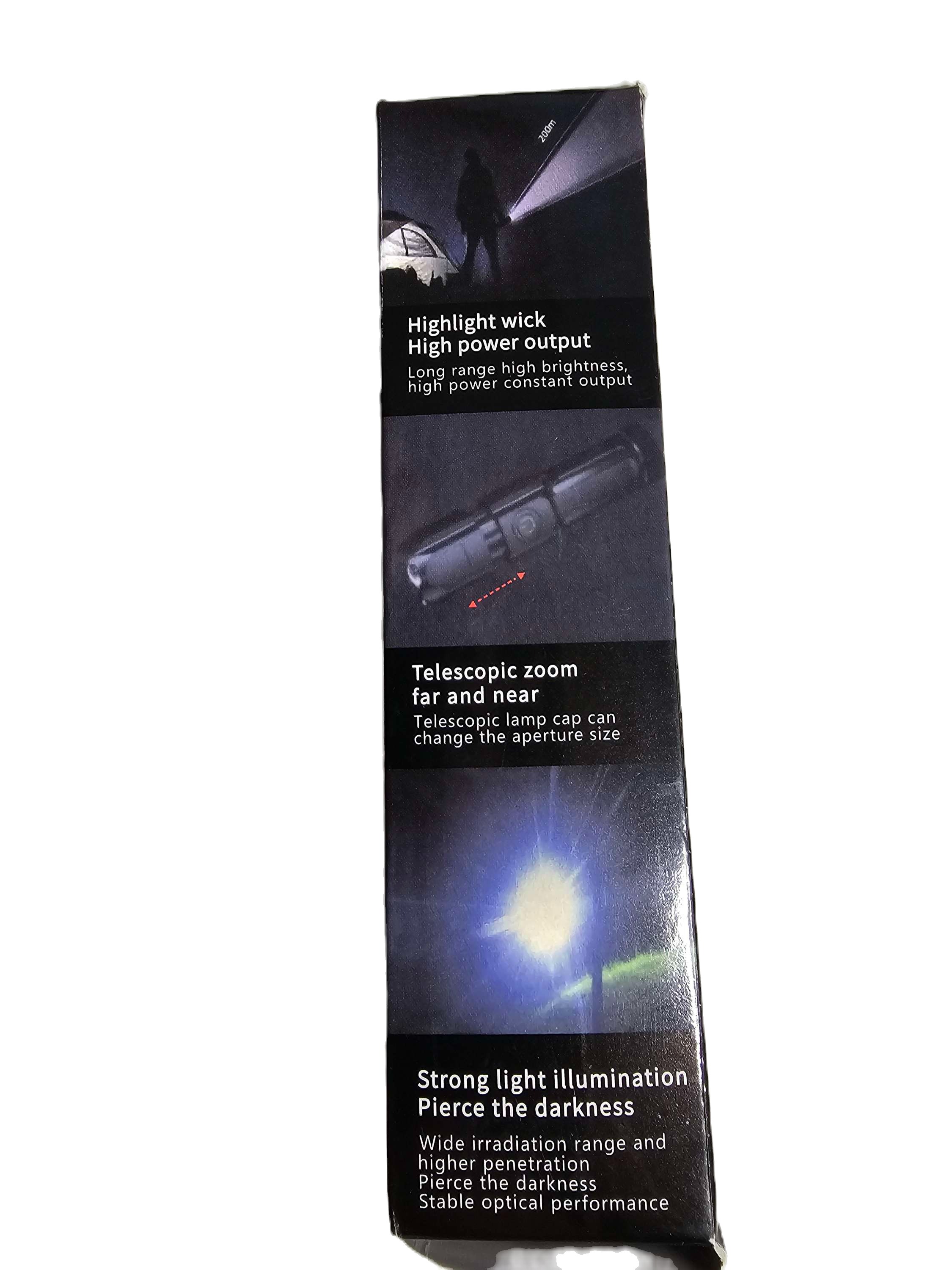 Flashlight High Power Telescopic Zoom LED Rechargeable