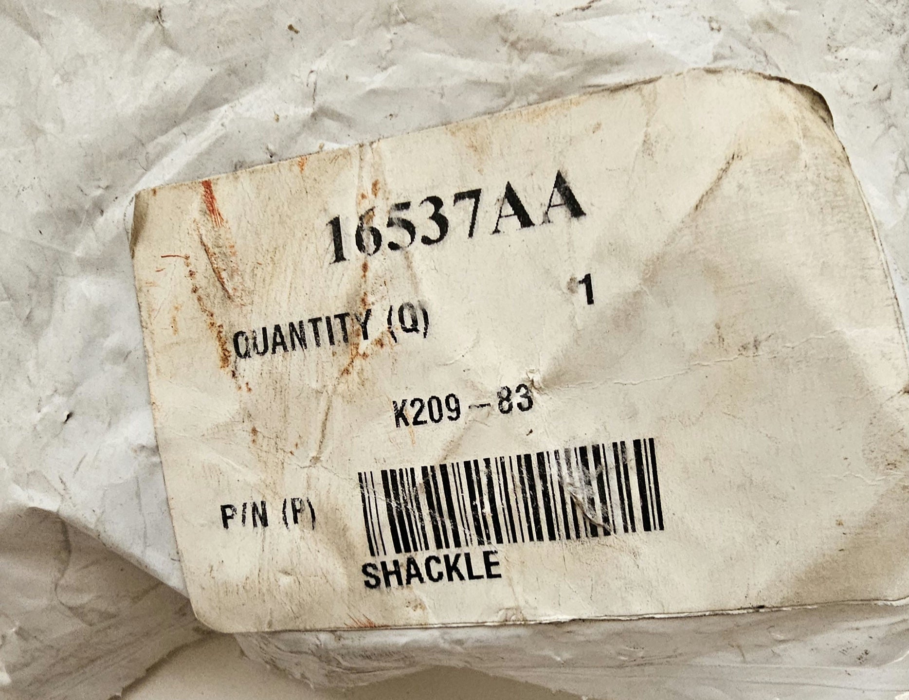 16537AA Paccar Front Spring Axle-Shackle