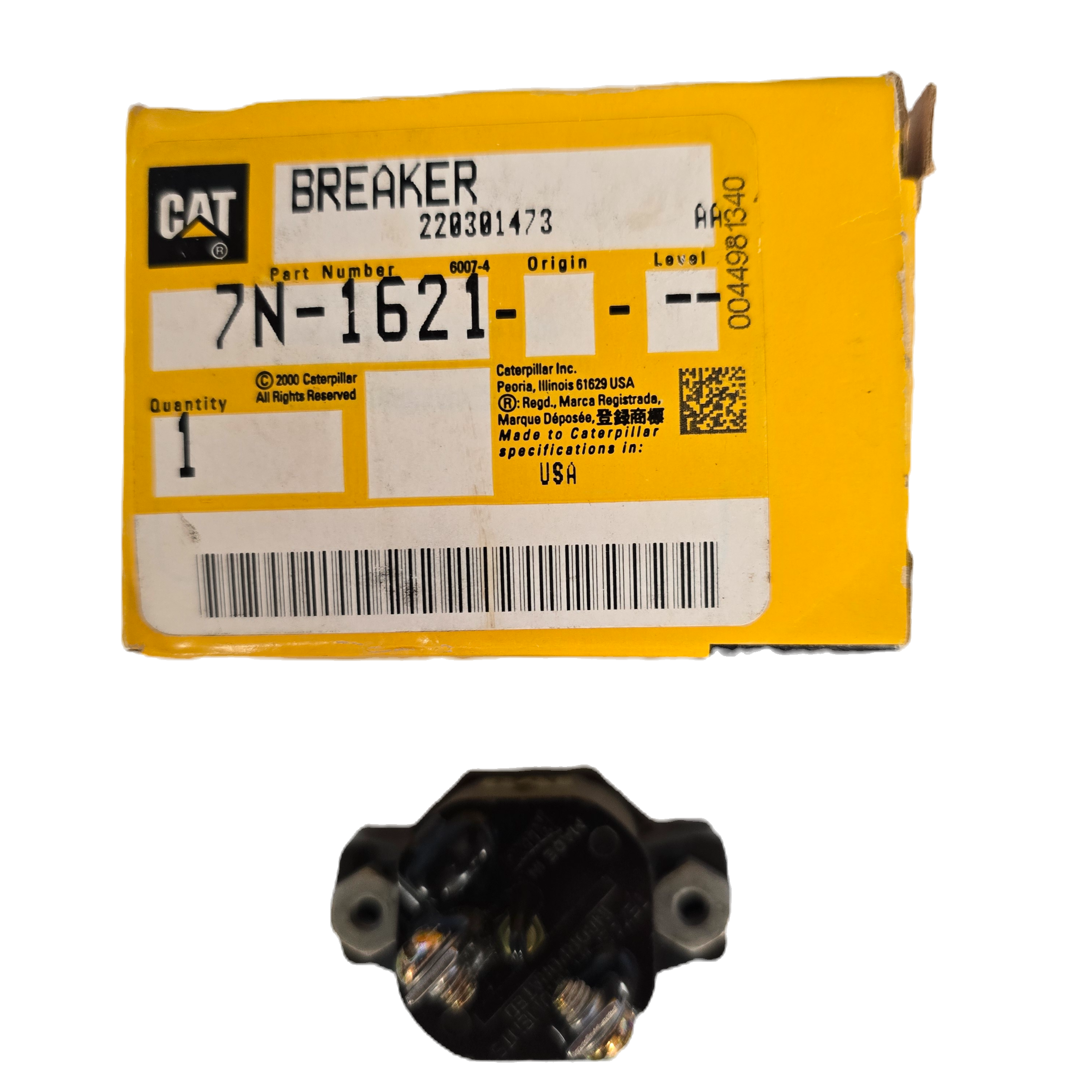 CAT P/N : 7N-1621 Circuit Breaker Assembly (3 A) with Automatic Reset 7N162