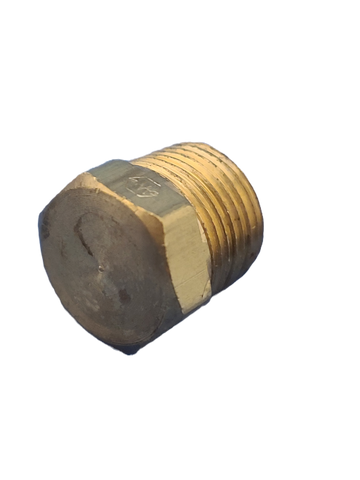 3152X4 - 1/4" Brass Hex Head Plug / 2 pack