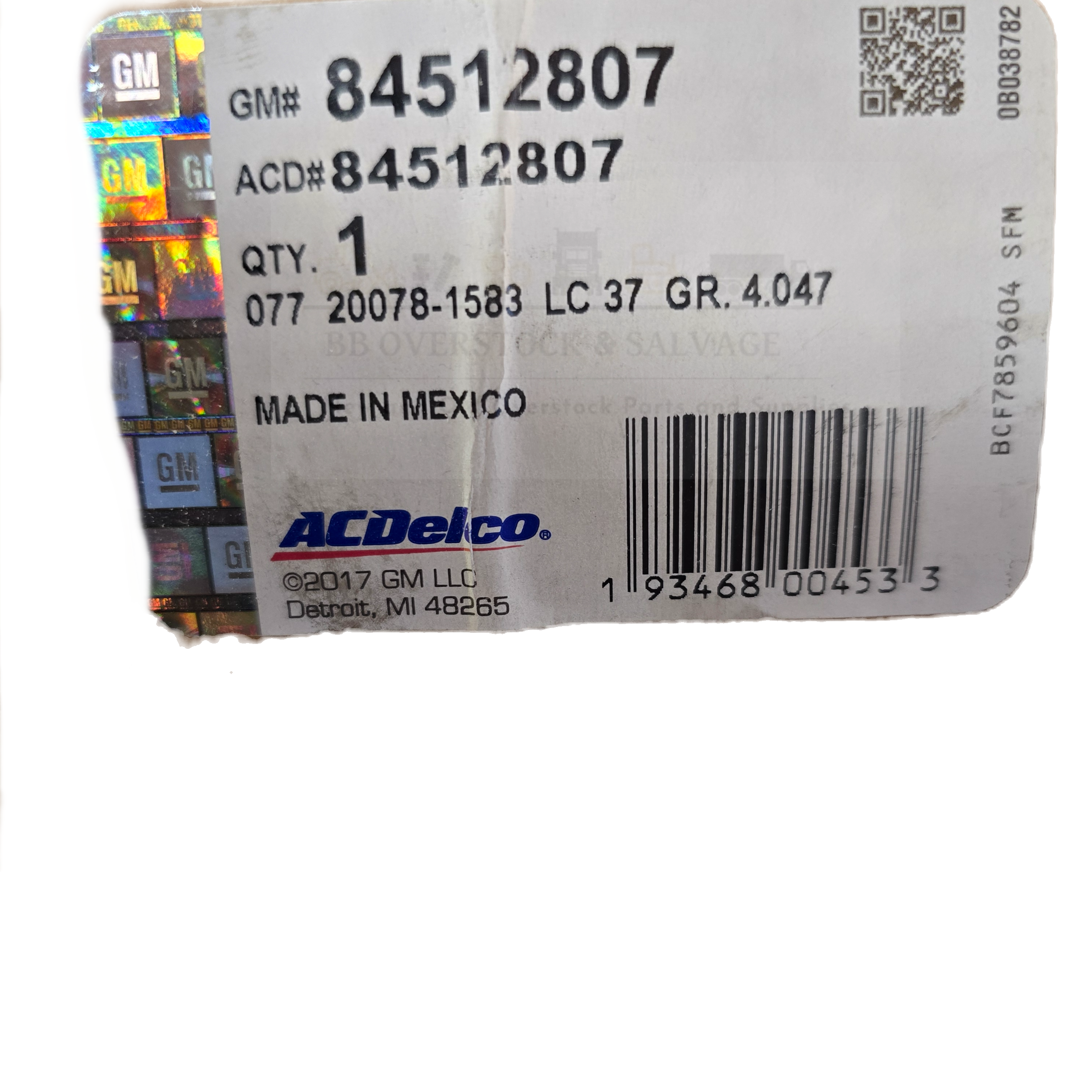 AC Delco P/N | 84512807 Automatic Shift Cable