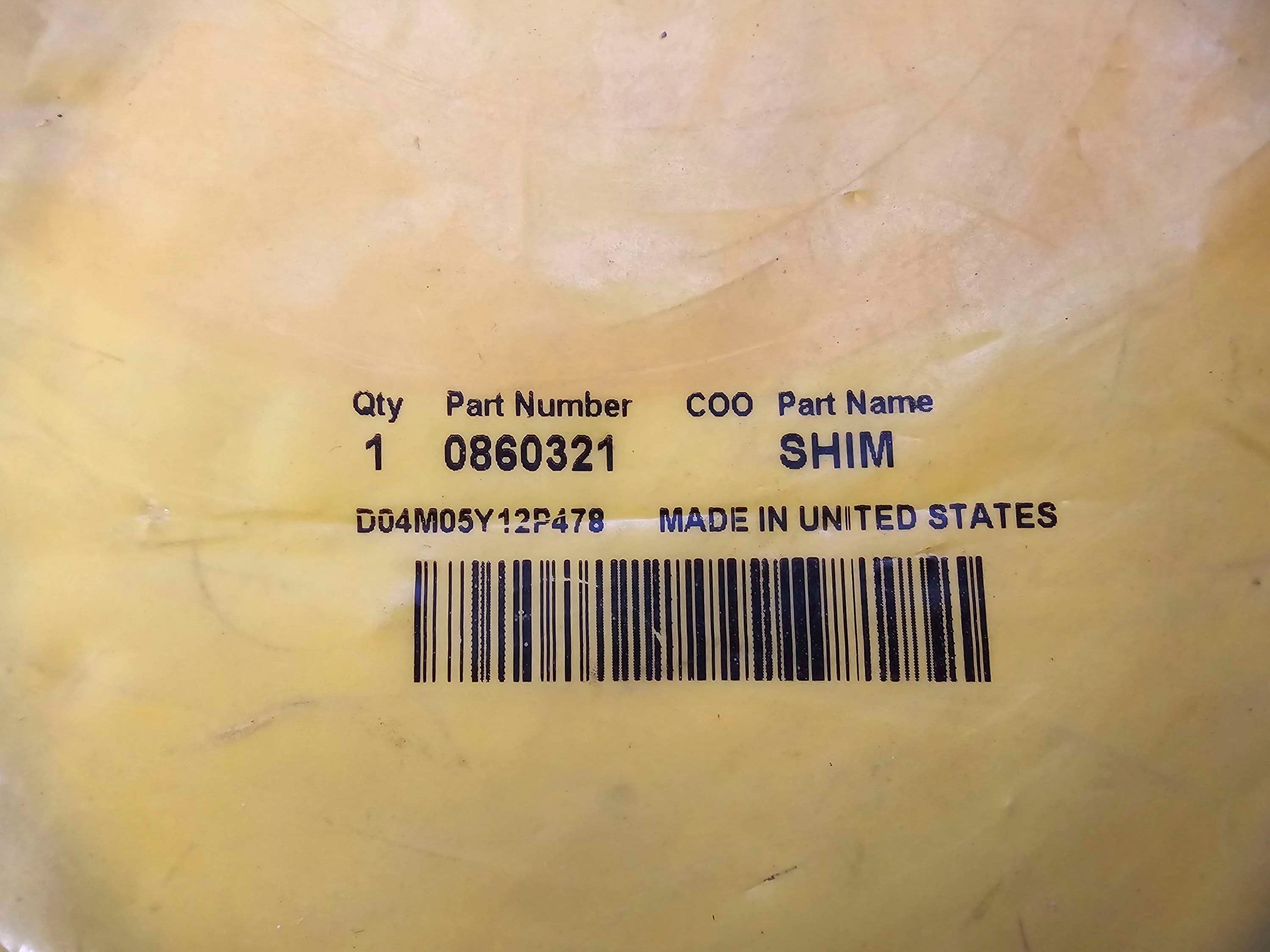 CAT 086-0321 Shim Caterpillar 0860321