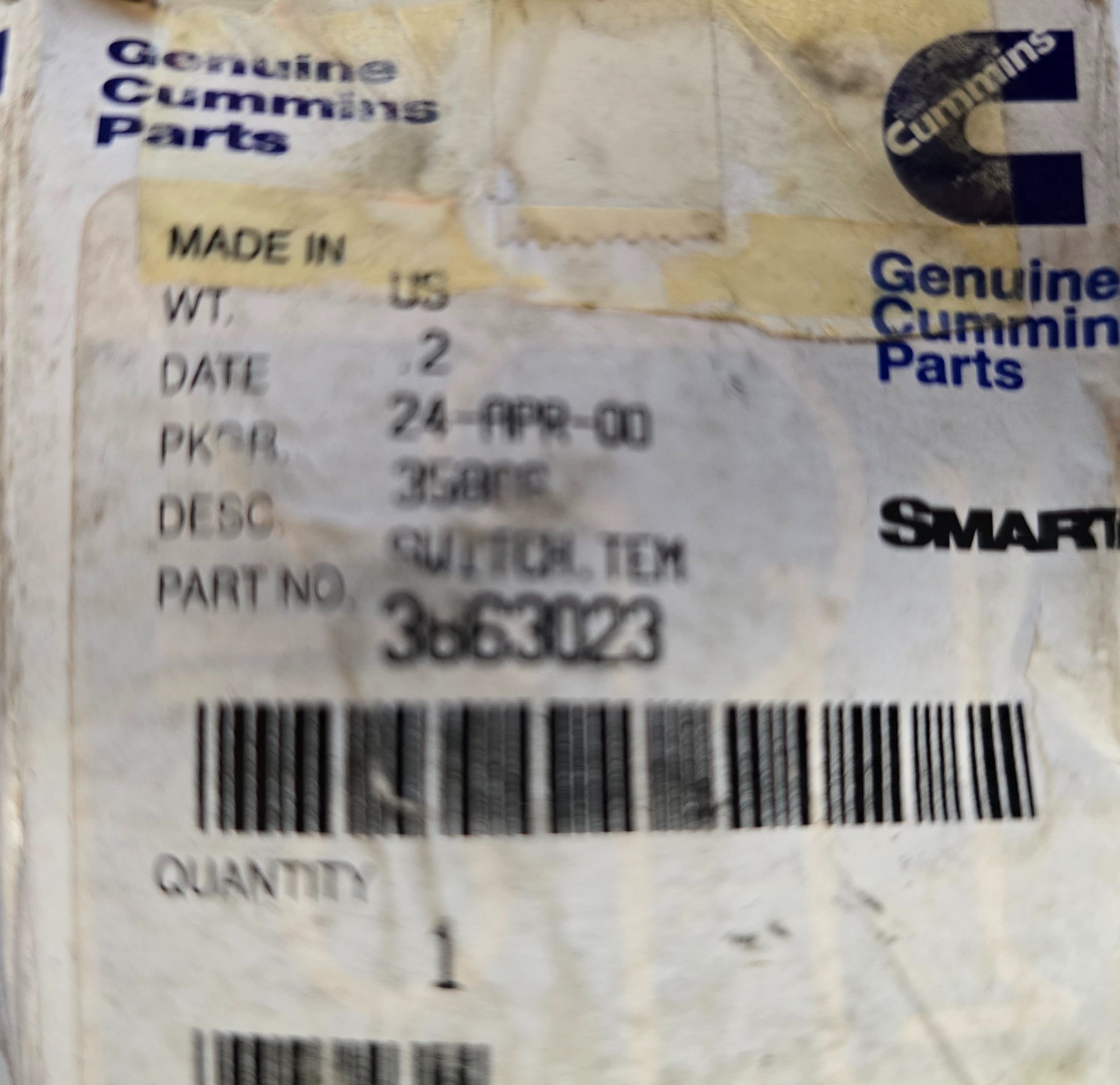 3863023 | New OEM Cummins / Onan Temperature Switch