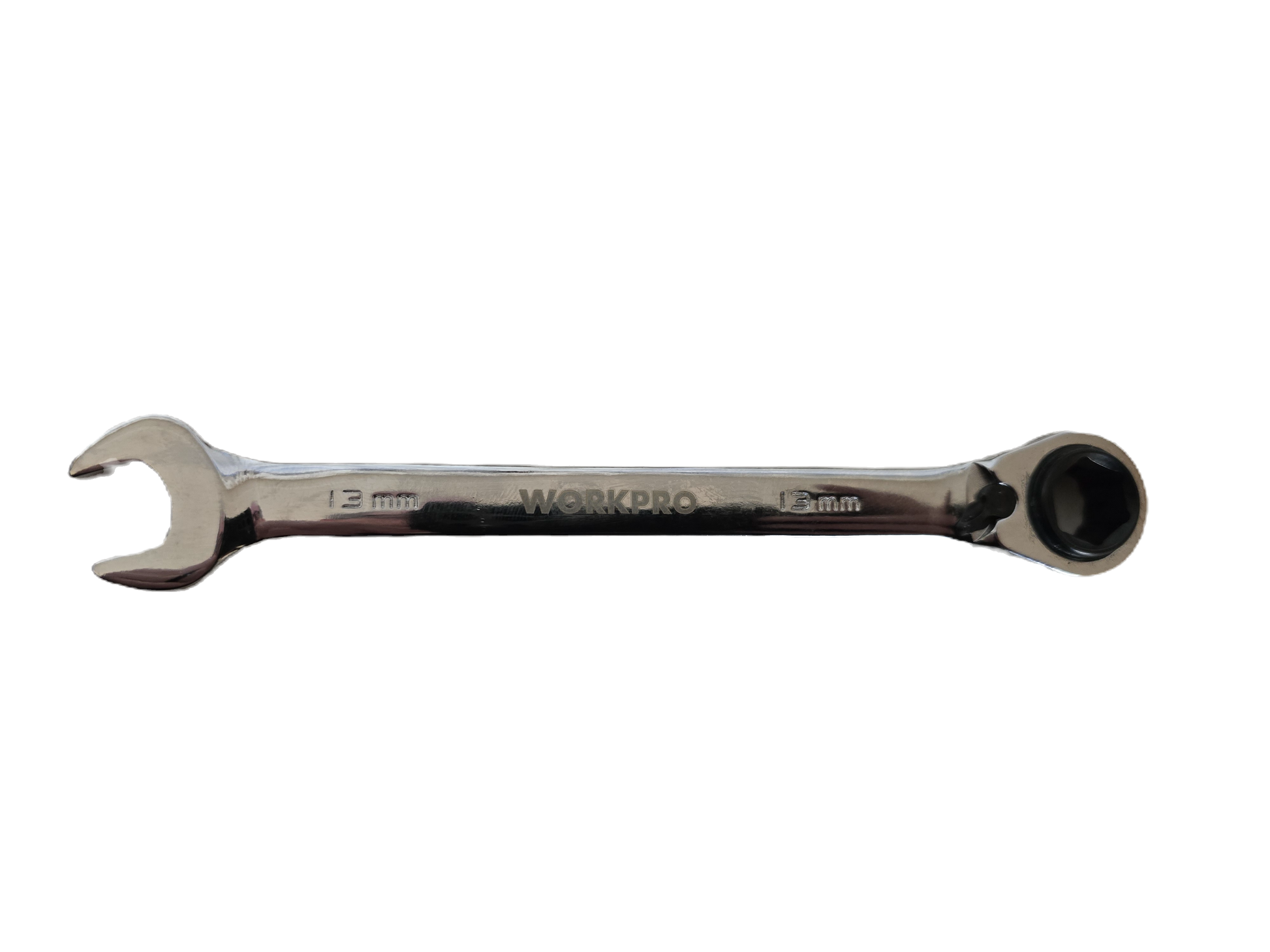 Metal wrench with 'WORKPRO' branding on a white background