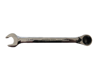 Metal wrench with 'WORKPRO' branding on a white background