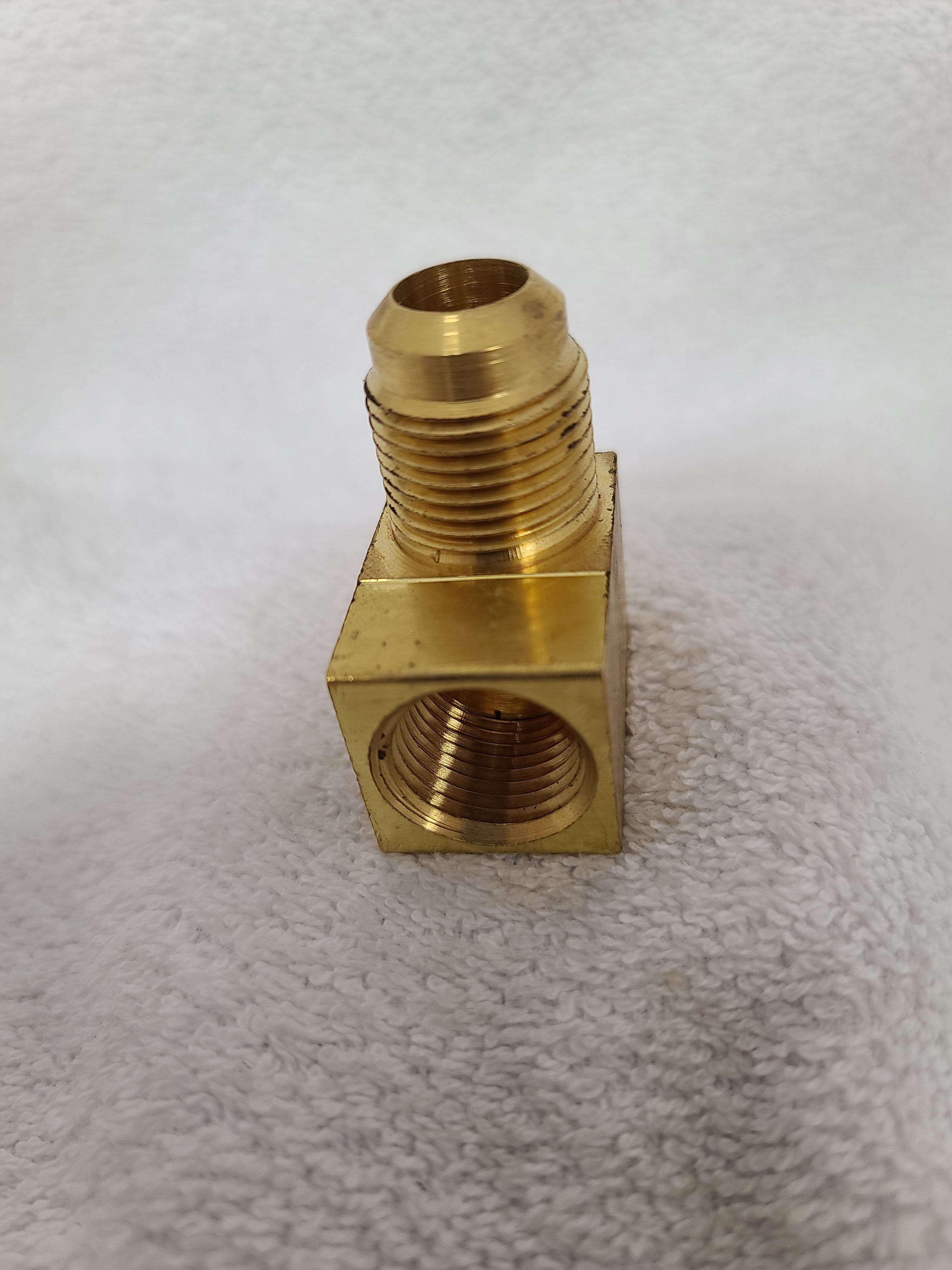 50X4 - 1/4X1/8 SAE45* Brass Flare to FPT Elbow