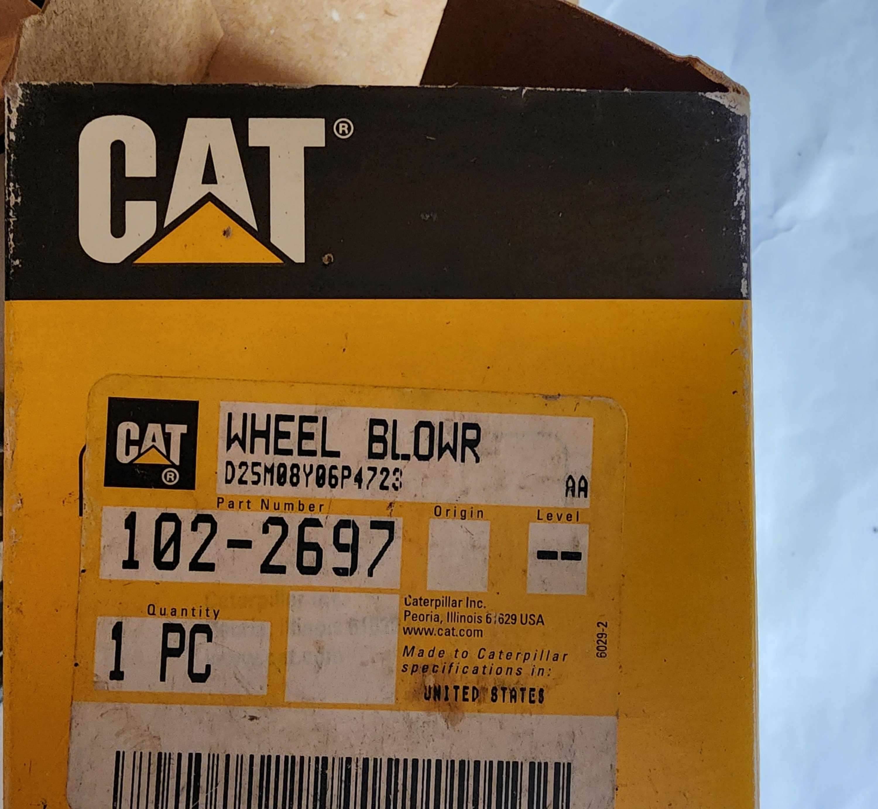 102-2697 Blower Wheel Caterpillar CAT 1022697