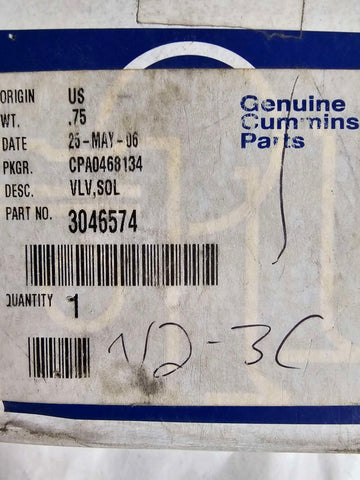 3046574 | Genuine Cummins C-Brake Engine Brake Solenoid Valve