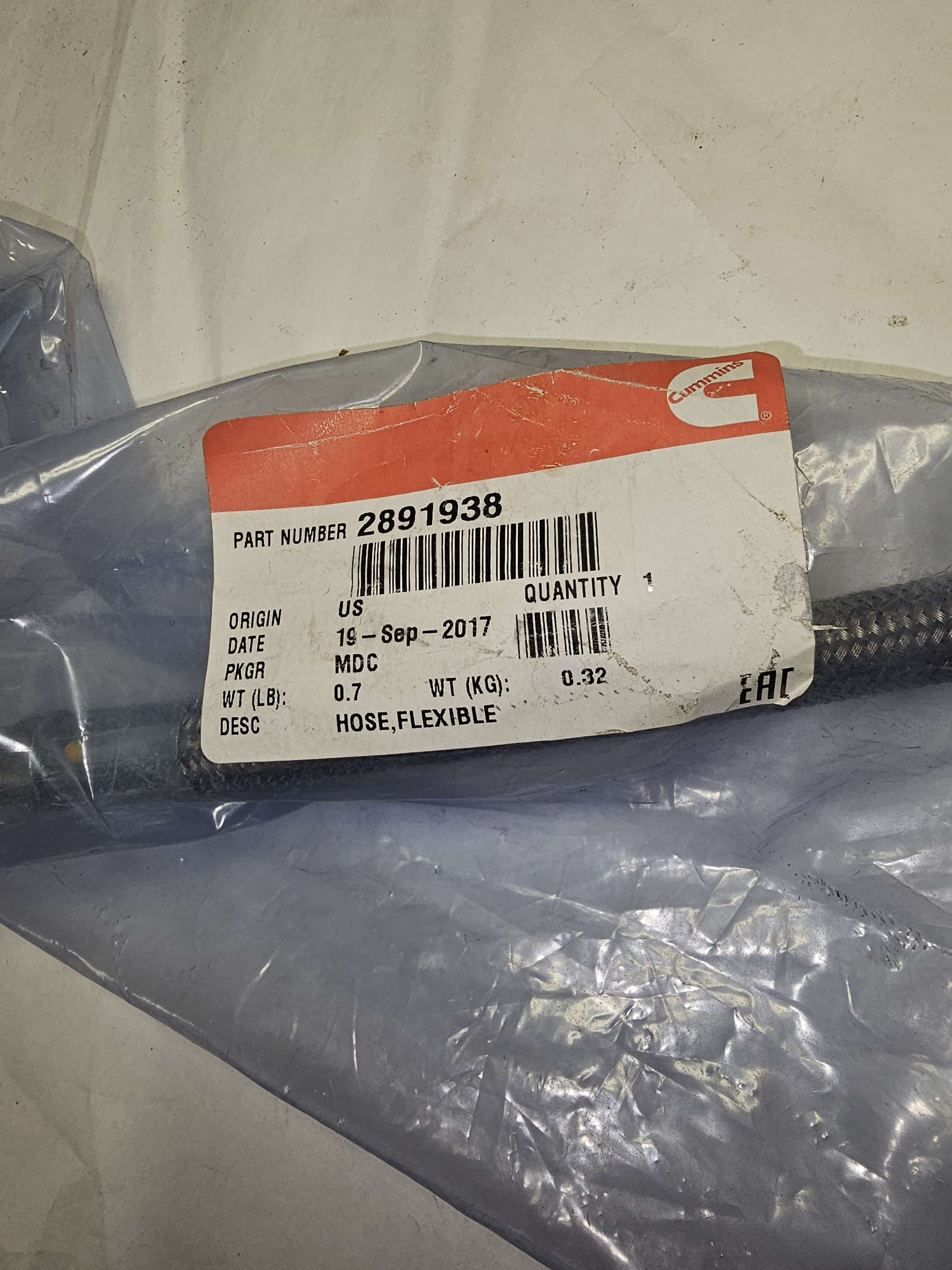 2891938 Hose Flexible Genuine OEM Cummins