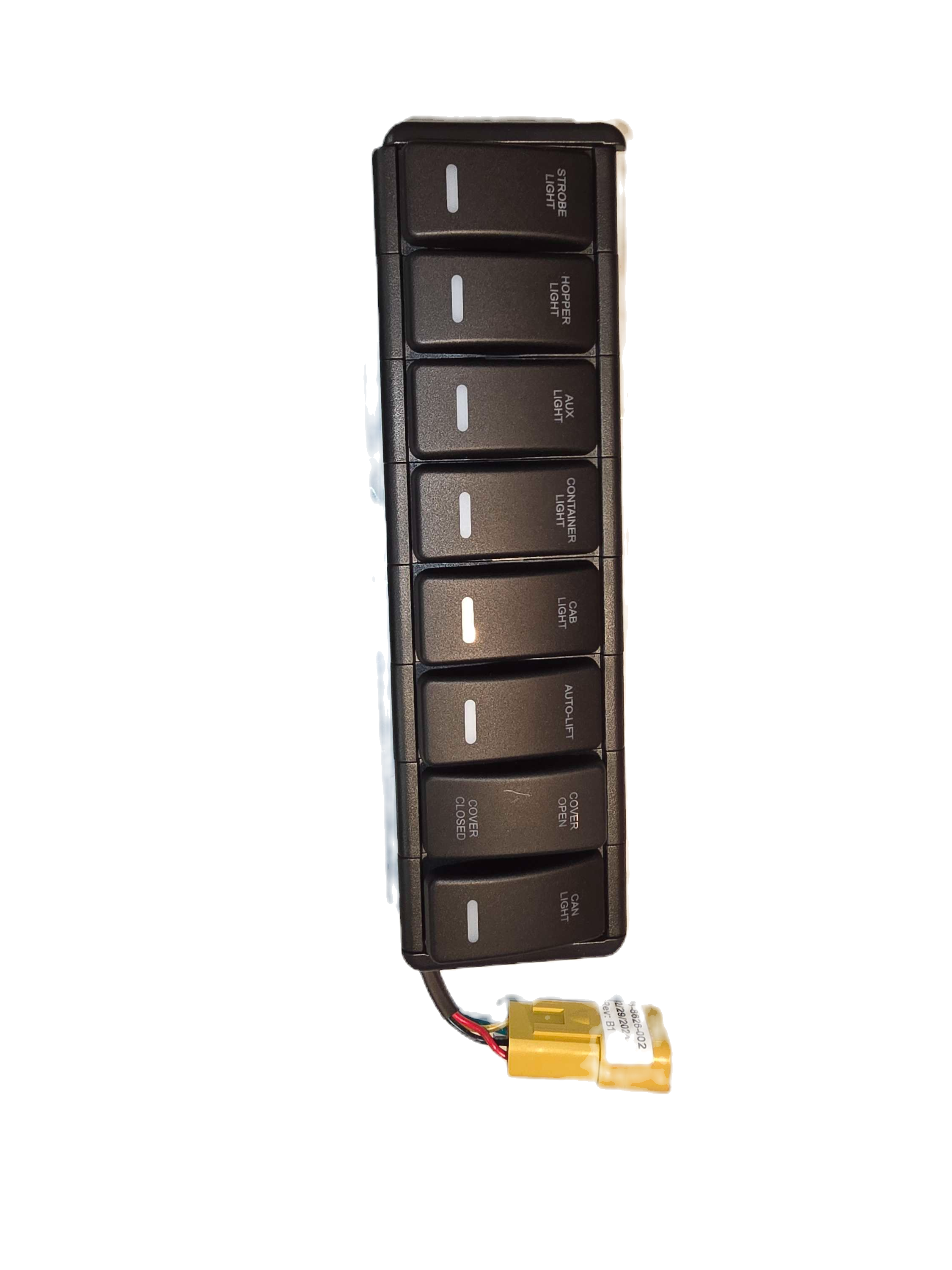 H1-108-8626-002 Heil Switch Bank 2 Yellow Plug with Auto Lift Strobe