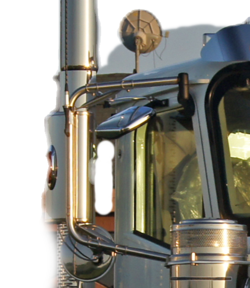 Close up  of Trucks Chrome Mirror Bracket