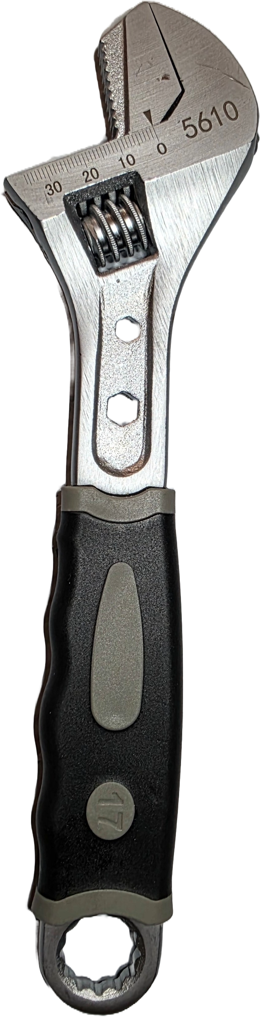 Heavy Duty Adjustable Wrench with Reversible Pipe Jaw & 12-Point Box End