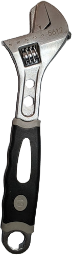 Heavy Duty Adjustable Wrench with Reversible Pipe Jaw & 12-Point Box End