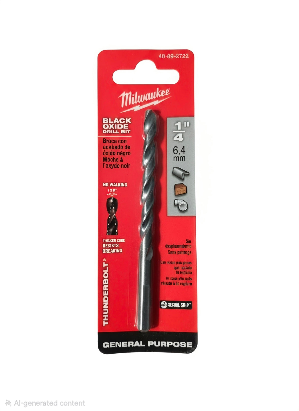 Genuine Milwaukee Thunderbolt Black Oxide Jobber Length Drill Bits