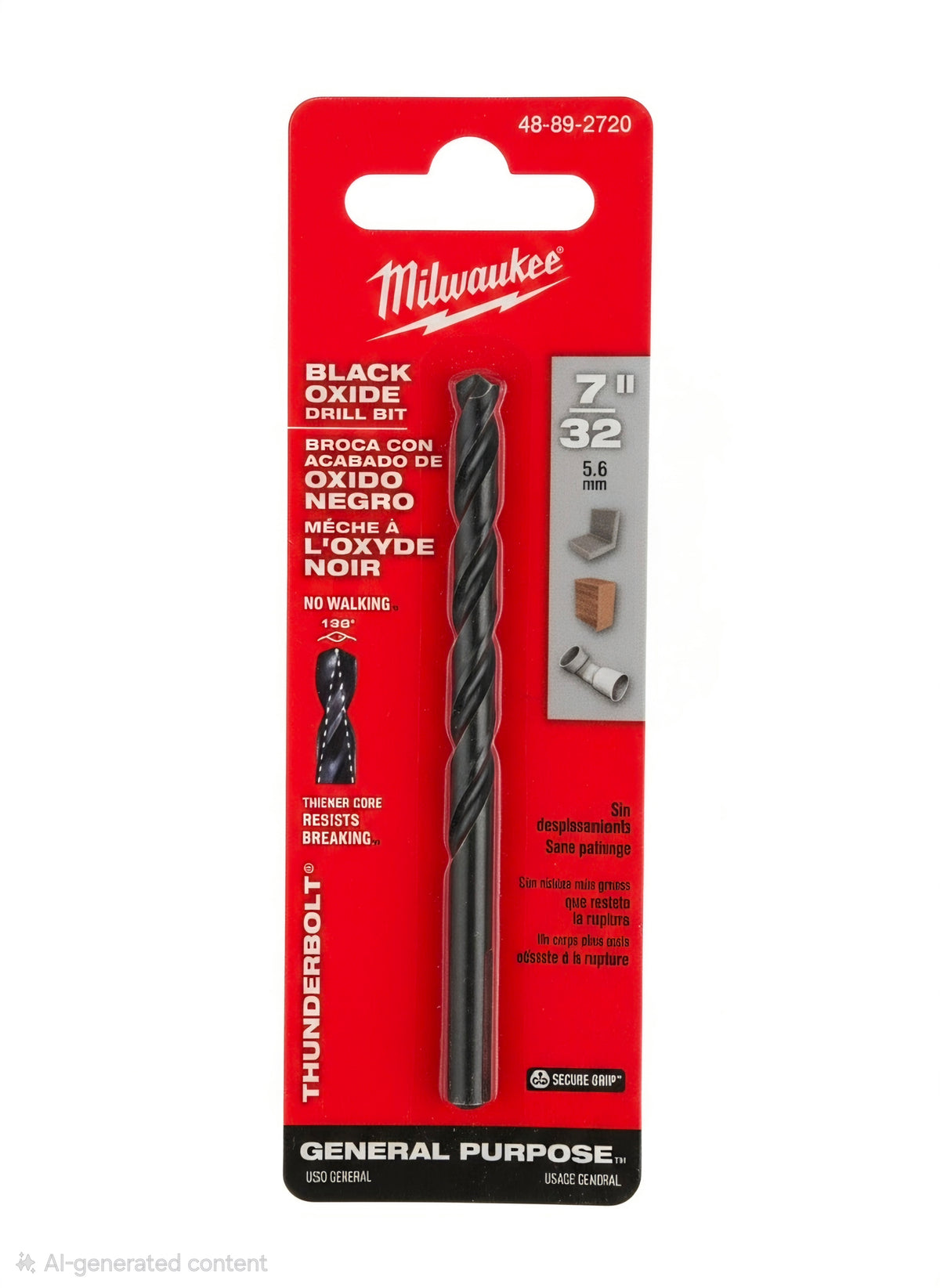 Genuine Milwaukee Thunderbolt Black Oxide Jobber Length Drill Bits