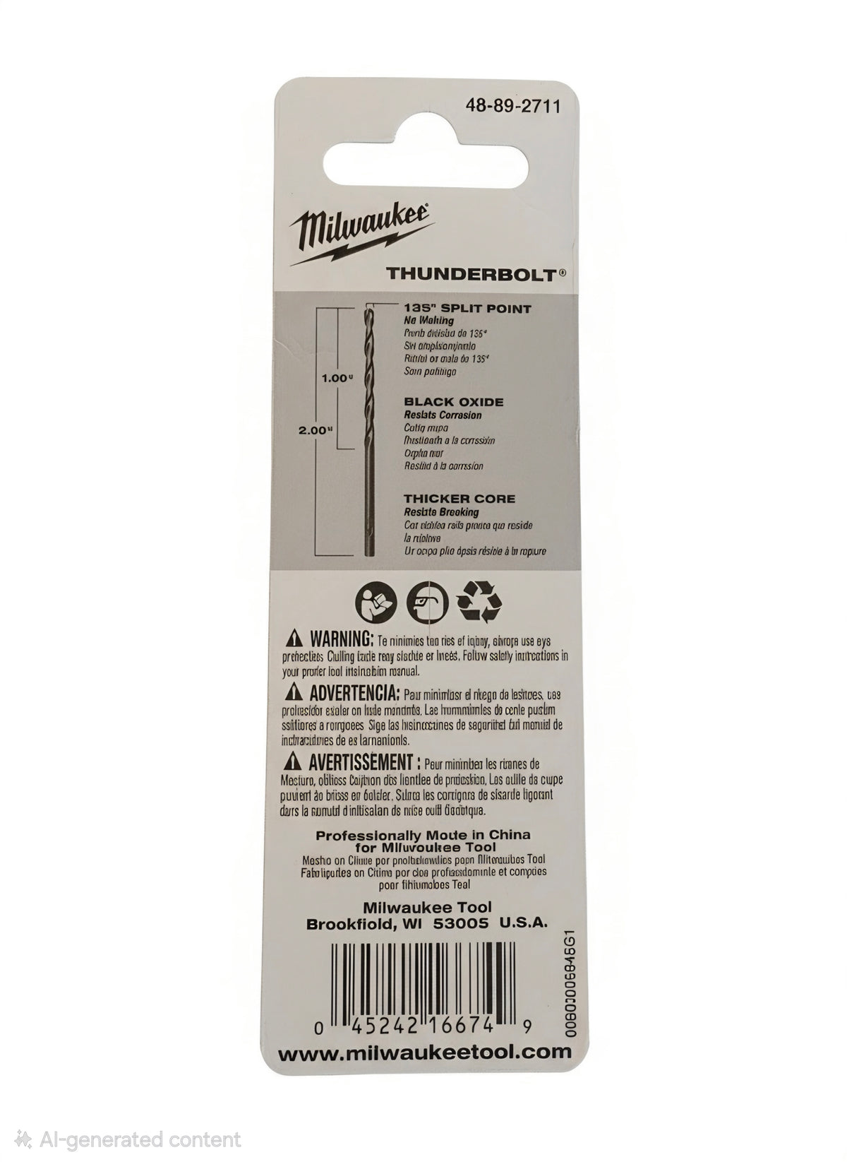 Genuine Milwaukee Thunderbolt Black Oxide Jobber Length Drill Bits