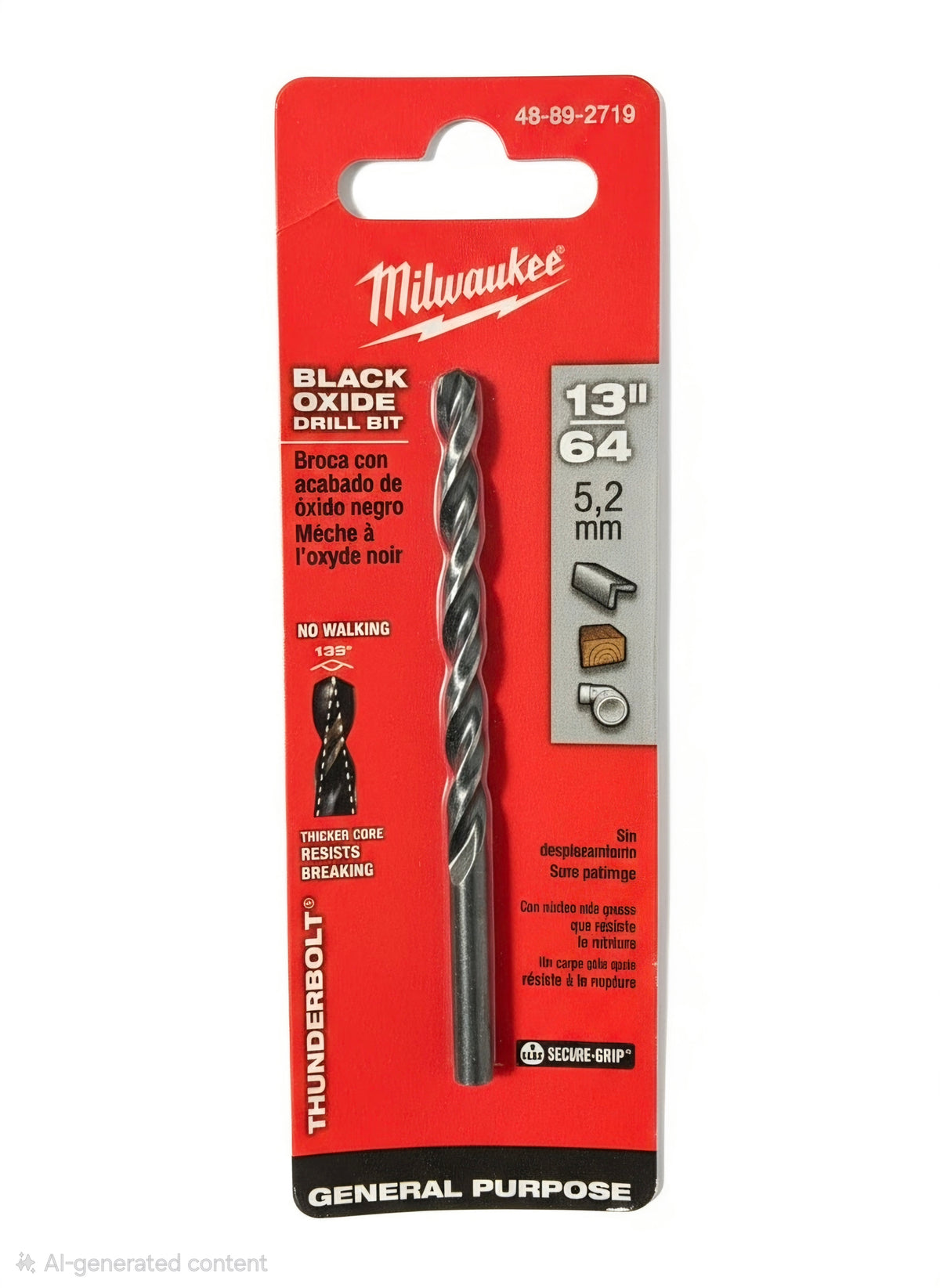 Genuine Milwaukee Thunderbolt Black Oxide Jobber Length Drill Bits