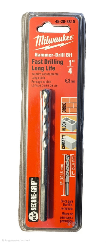 Milwaukee Hammer Drill Bit w Secure Grip