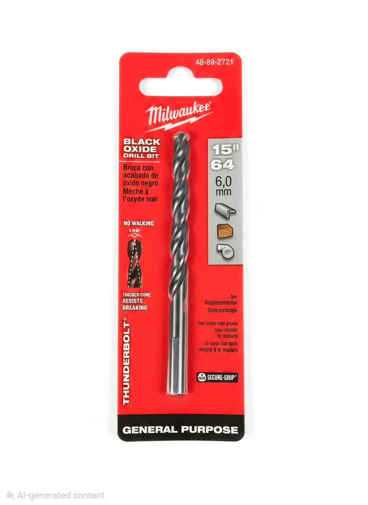Genuine Milwaukee Thunderbolt Black Oxide Jobber Length Drill Bits
