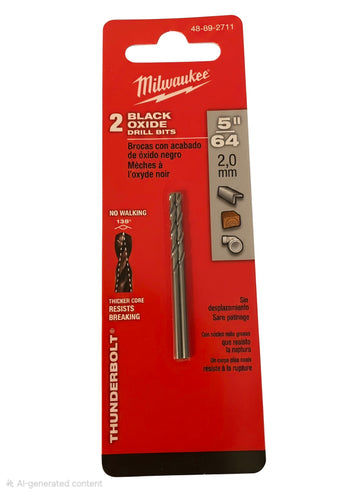 Genuine Milwaukee Thunderbolt Black Oxide Jobber Length Drill Bits