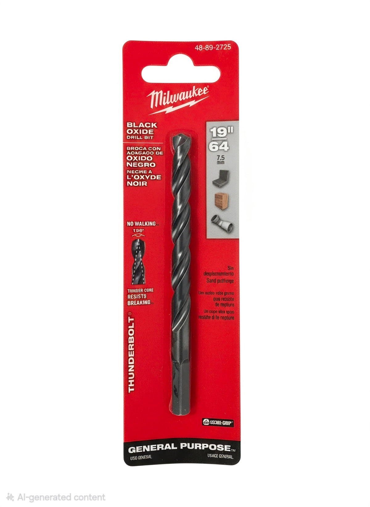 Genuine Milwaukee Thunderbolt Black Oxide Jobber Length Drill Bits